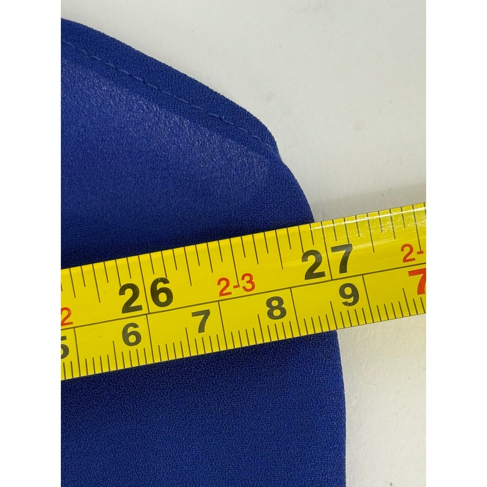 Apt 9 Womens Royal Blue Chiffon Short Sleeve Pleated Front Blouse Top Plus Sz 2X - Picture 6 of 10